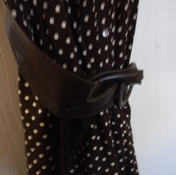 Dress brown with polka dots - Picture 2 of 4